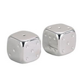 Nickel Plated Dice Salt & Pepper Shaker Set